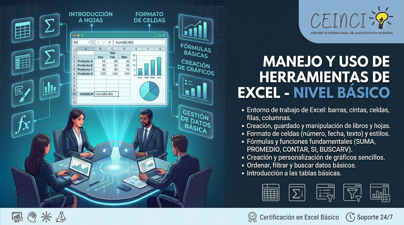 Manejo Y Uso De Herramientas De Excel - Nivel Básico